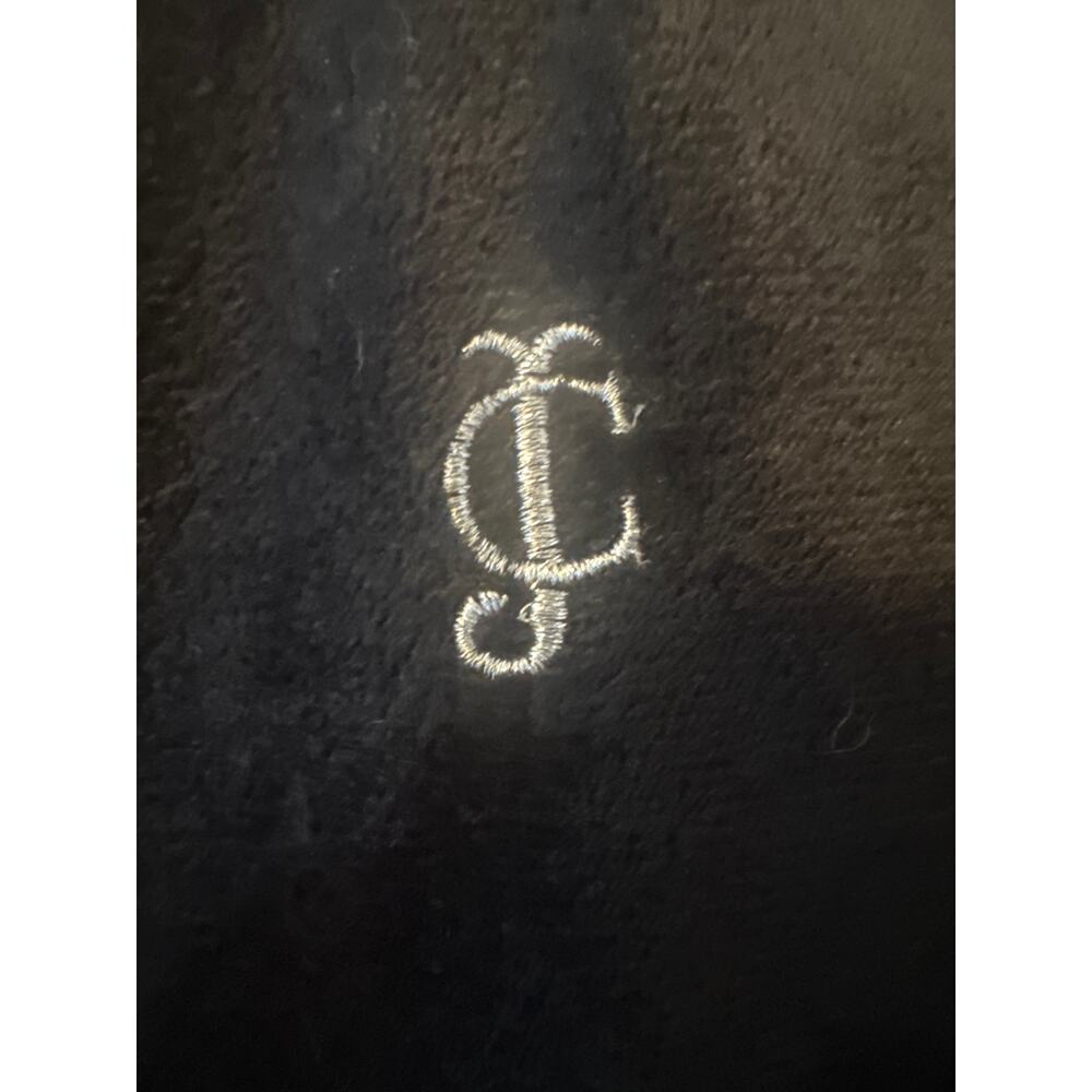 Juicy Couture Girls' Plush Velour zipper Hoodie Sweatshirt Black/studs Sz M 8-10 - Picture 2 of 7